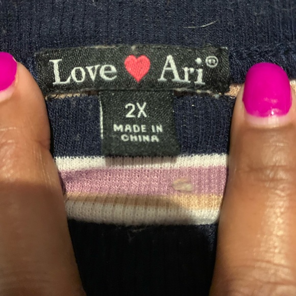 Purple striped dress - Picture 2 of 3